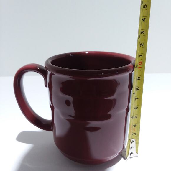 Longaberger Pottery Woven Traditions Coffee Tea Mug Paprika 4” Tall Made in USA - Picture 8 of 8